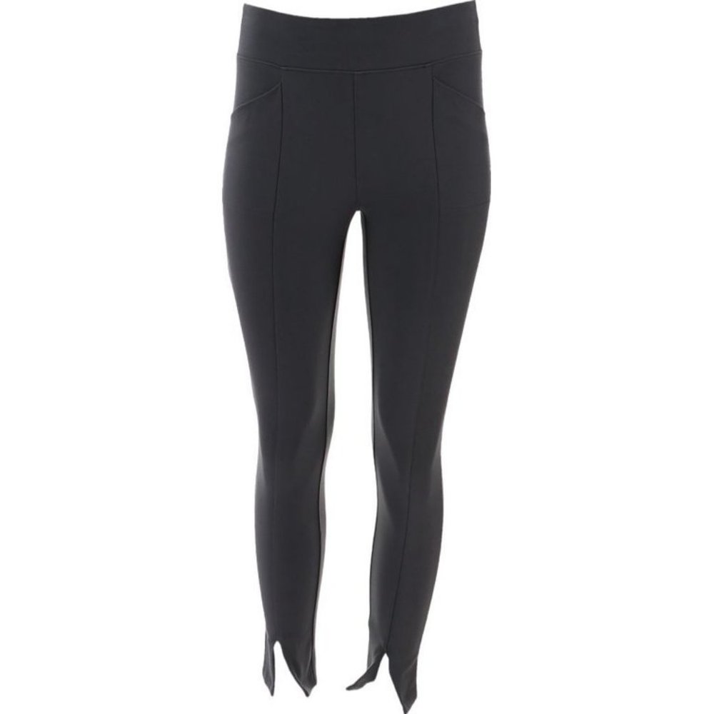 NWT SUSAN GRAVER WEEKEND PREMIUM STRETCH ANKLE PANTS DARK PEWTER PXXS‎